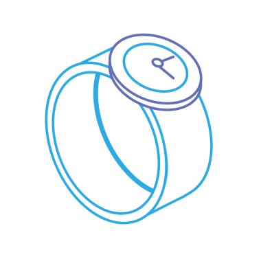 çizgi teknoloji smartwatch dijital bağlantı hizmeti vektör çizim ile