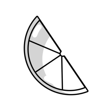 satır lezzetli dilim limon meyve vitamin ve protein vektör çizim ile