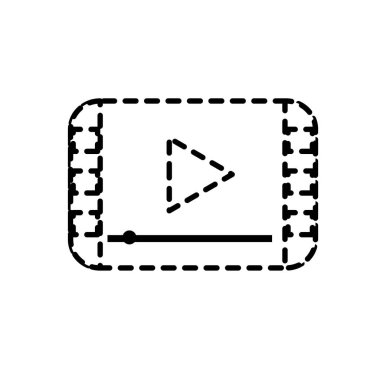 noktalı şekil video dijital oyun medya ekran vektör çizim