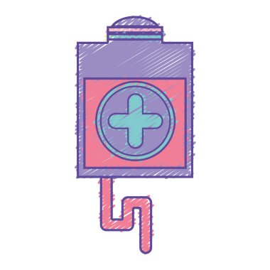 kan bağışı şırınga tranfusion araçları vektör çizim ile