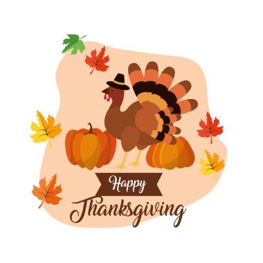 Yaprakları ve Türkiye Şükran günün kutlu olsun sonbahar ve sezon tema vektör çizim