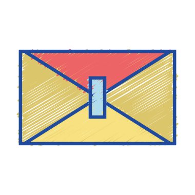 önemli mesaj vektör çizim göndermek için kart simgesi