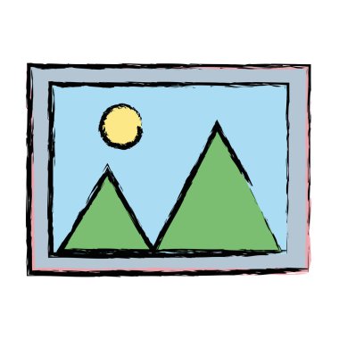 güzel çerçeve resim sanat tasarlamak vektör