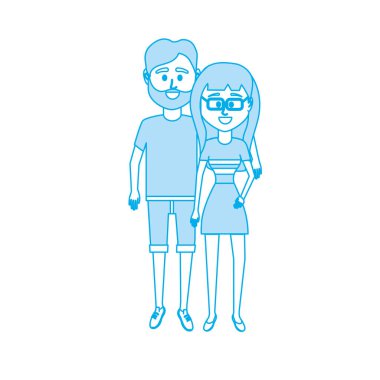 siluet çift clouthes birlikte vektör illüstrasyon simge tasarım