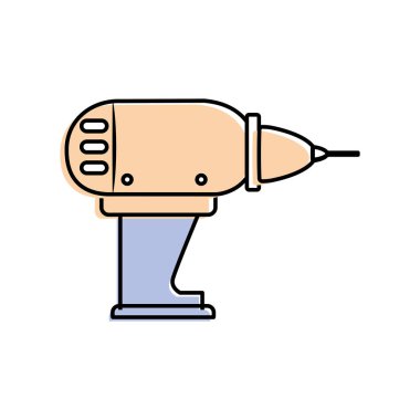 ekipman hizmet sektörü onarım vektör çizim matkap