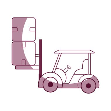 kamyon kutuları paket teslimat vektör çizim taşımak için