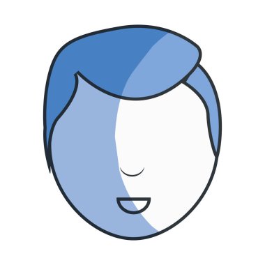 adam kafa ve yüz saç, vektör çizim tasarım ile