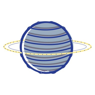 keşif neptune gezegen gökada uzayda vektör çizim