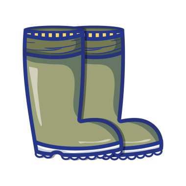 koruma ayakları vektör çizim nesnesine lastik çizmeler