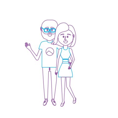 satır çift clouthes birlikte vektör illüstrasyon simge tasarım