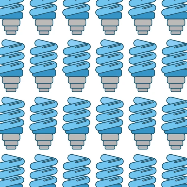 Blau Speichern Glühbirne Mit Blättern Hintergrund Vektorillustration — Stockvektor