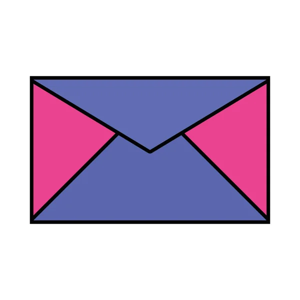 Mail Lettera Stile Messaggio Disegno Vettoriale Illustrazione — Vettoriale Stock
