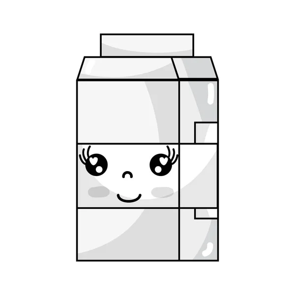 Милая Счастливая Молочная Коробка — стоковый вектор