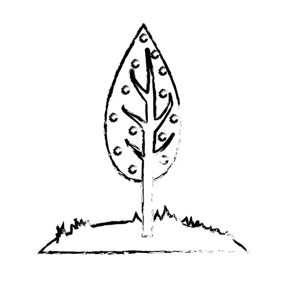 Şekil Natual Ekolojik Ağaç Dalları Ile Vektör Çizim Bitki — Stok Vektör