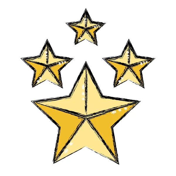 Estrelas Beleza Brilho Decoração Design Vetor Ilustração — Vetor de Stock