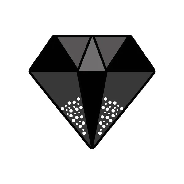 Contour Diamant Gem Crysral Accesory Vectorillustratie — Stockvector
