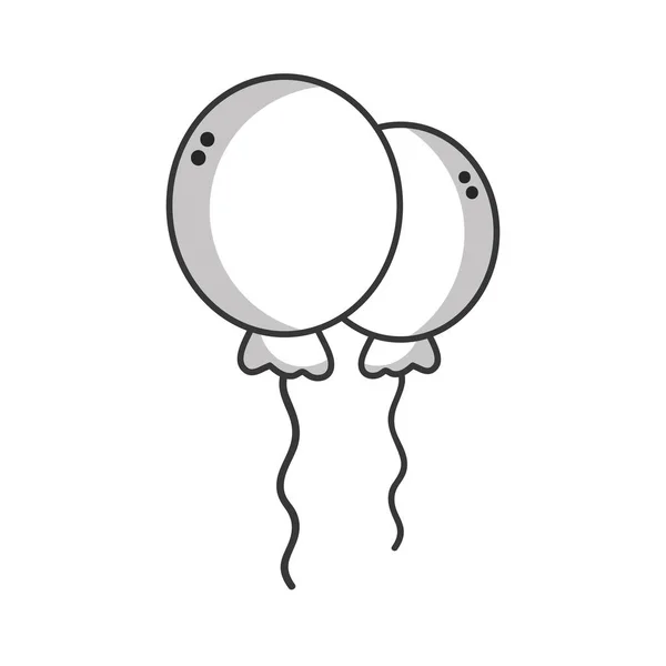 Γραμμή Μπαλόνια Για Σχεδιασμό Διακόσμηση Κόμμα Διανυσματικά Εικονογράφηση — Διανυσματικό Αρχείο