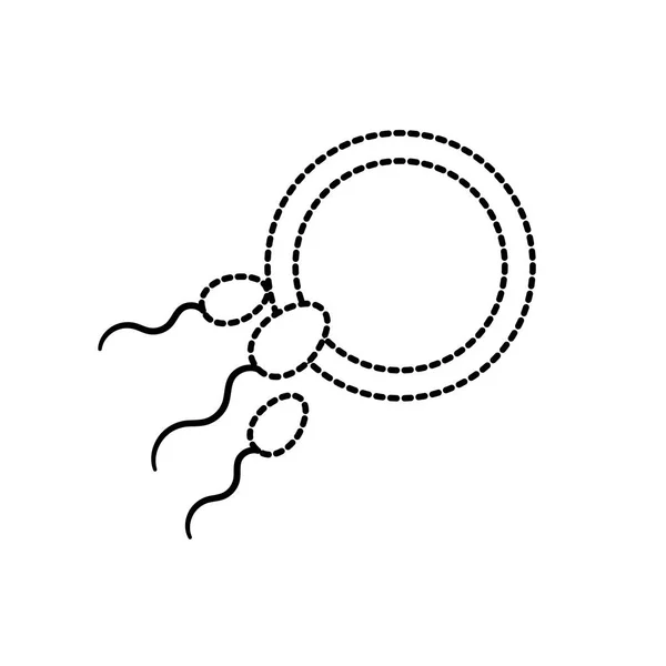 卵和精子矢量的点状生育繁殖图解 — 图库矢量图片