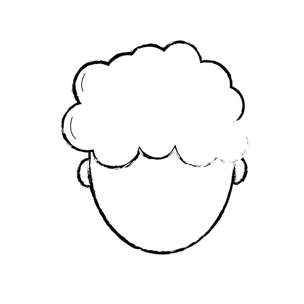 图头像人头与发型设计向量例证 — 图库矢量图片