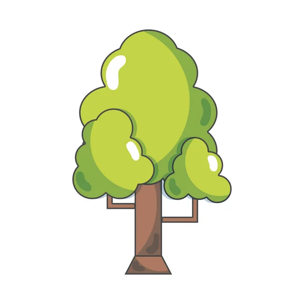 Árvore Natural Com Ramos Para Ilustração Vetorial Cuidado Ecologia — Vetor de Stock
