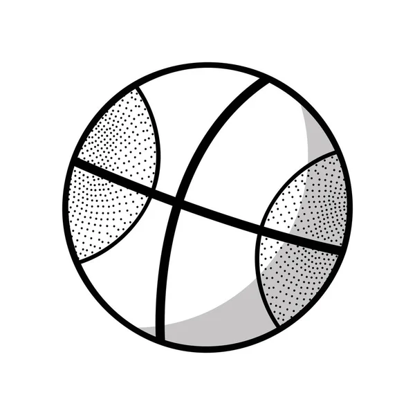 Figura Pelota Baloncesto Para Entrenar Juego Deporte Vector Ilustración — Archivo Imágenes Vectoriales