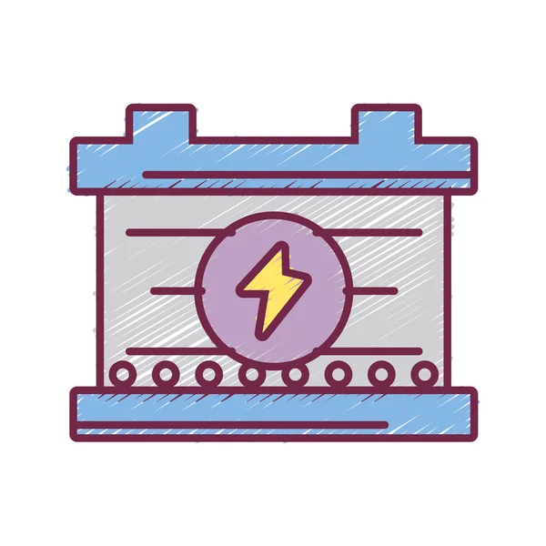 Accu Autoservice Mechanische Reparatie Vectorillustratie — Stockvector