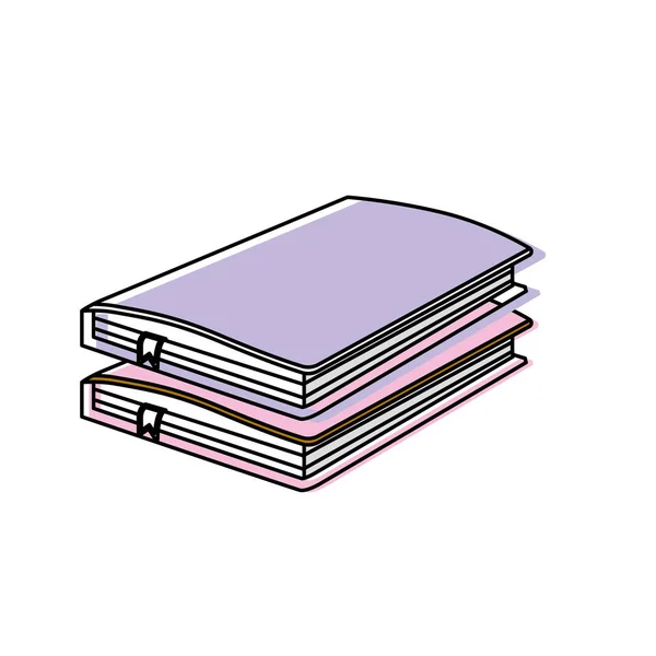 Notebooks Papel Documento Notas Objeto Vecor Ilustração — Vetor de Stock