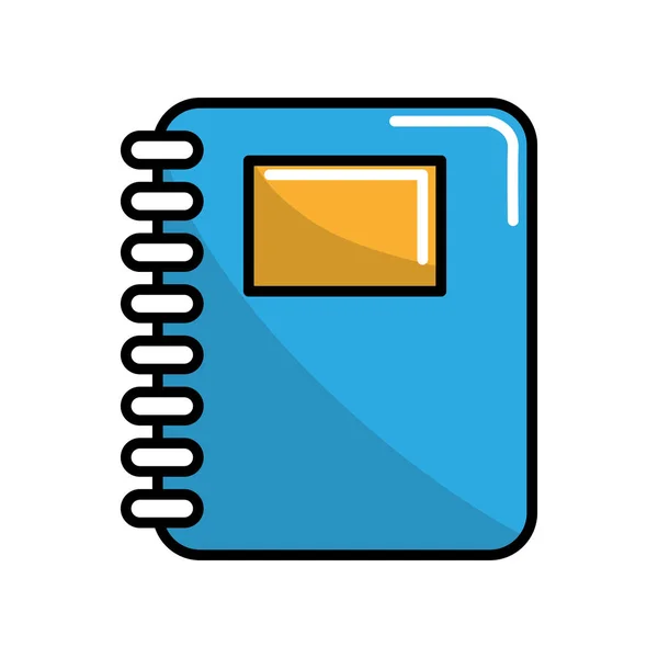 Gyűrűk Notebook Eszköz Tanulni Tanulni Vektoros Illusztráció — Stock Vector