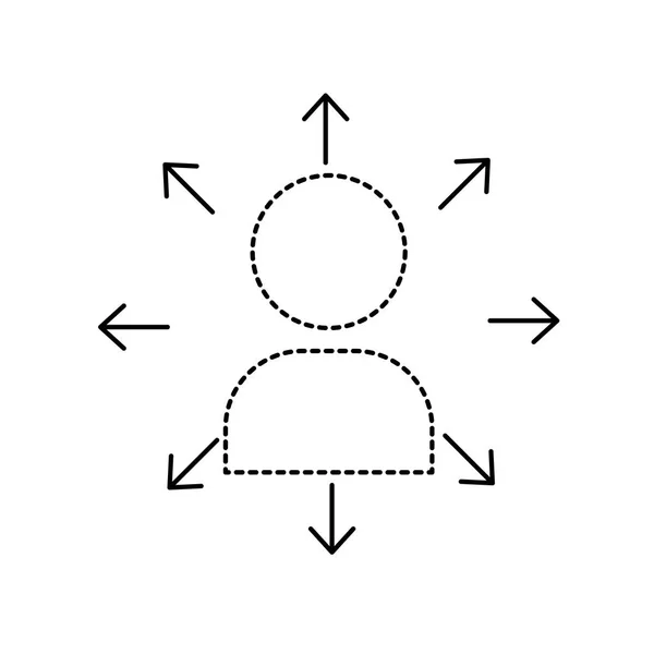 Forme Pointillée Travail Équipe Personne Pictogramme Illustration Vectorielle Connexion Entreprise — Image vectorielle