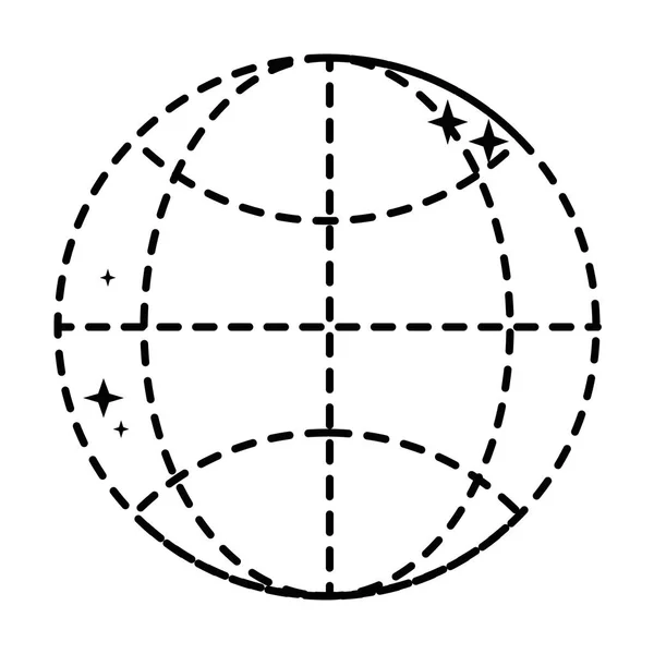 点線図形ネットワーク グローバル接続デジタル技術ベクトル図 — ストックベクタ