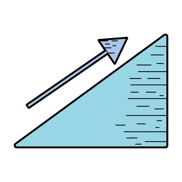 Triangolo Finanziario Con Freccia Fino Documento Aziendale Illustrazione Vettoriale — Vettoriale Stock