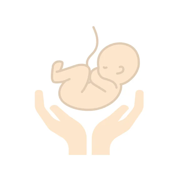 Baby Nabelschnur Und Neue Vektor Illustration — Stockvektor