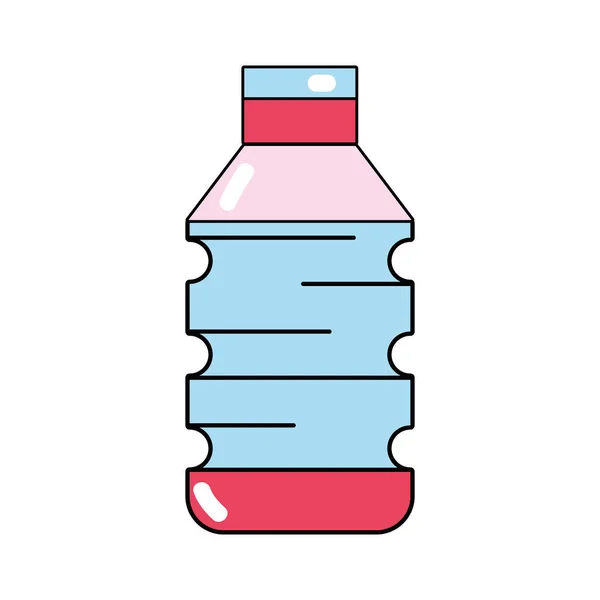 Wasser Plastikflasche Trinken Und Gesunder Lebensstil Vektor Illustration — Stockvektor