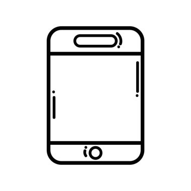 İnsanlar vektör çizim ile konuşmak için satır smartphone teknoloji