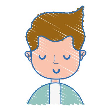 gömlek ve saç tasarım vektör çizim ile iyi adam