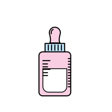 sağlıklı süt simge vektör çizim ile besleyen şişe