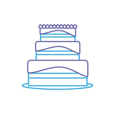 özel gün vektör çizim kutlamak için satır lezzetli pasta