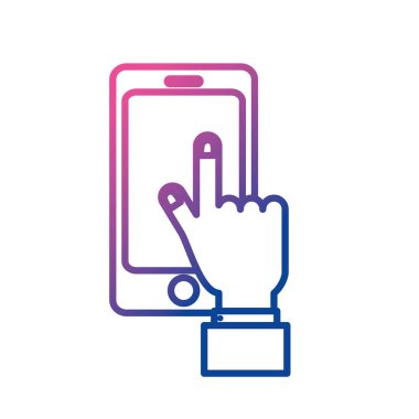 adam el vektör çizim satırı smartphone teknoloji iletişim