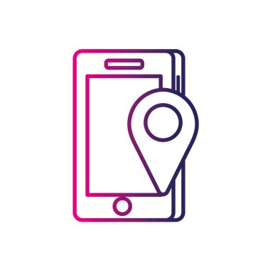 satır smartphone teknoloji konumu harita sembol vektör çizim ile