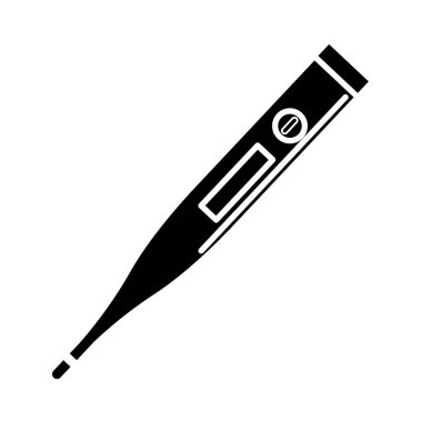 kontur termometre hastane aracı simgesini, vektör çizim