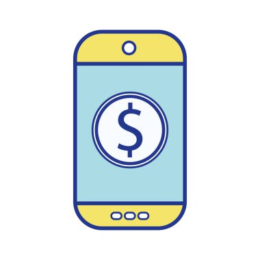 para app simge vektör çizim ile Smartphone teknoloji