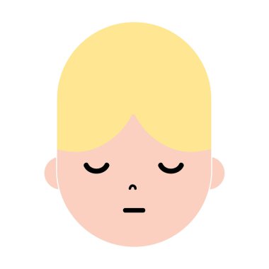 iyi bir çocuk yüz saç modeli tasarım vektör çizim ile