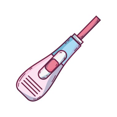 tıbbi gebelik testi ve sonuç kontrol illüstrasyon vektör