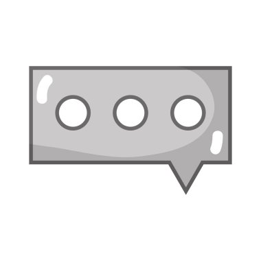 gri tonlamalı sohbet kabarcık grafik metin iletisi vektör çizim