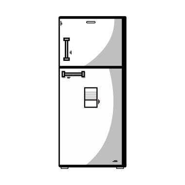 çizgi teknoloji buzdolabı Elektrik mutfak gereçler vektör çizim