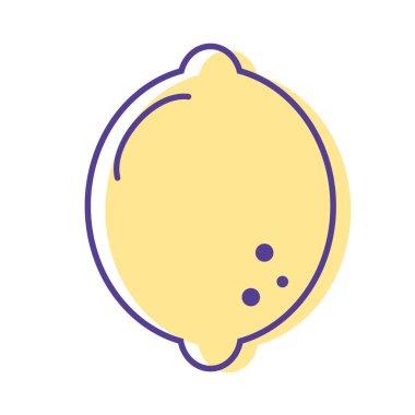 lezzetli limon meyve vitamin ve protein vektör çizim ile