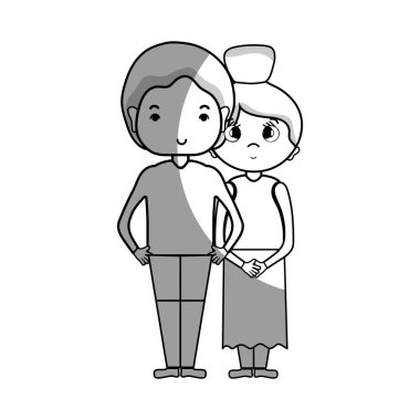 saç tasarım vektör çizim ile birlikte güzellik çift hat