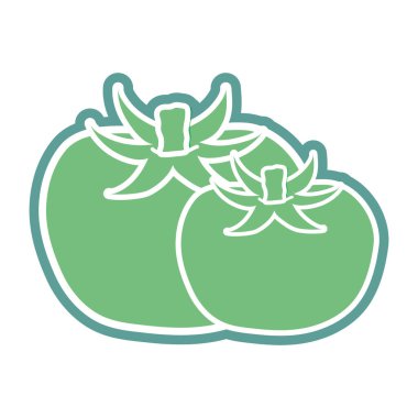 domates organik sağlıklı sebze kontur, illüstrasyon vektör