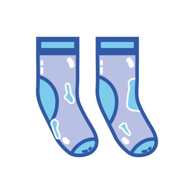 kirli çorap stil simge vektör tasarlamak