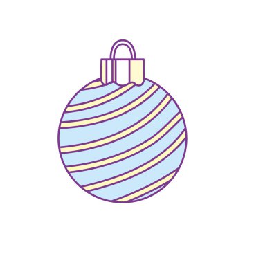 Noel topları dekorasyon tasarım ve kutlama tatil vektör çizim